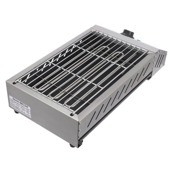 Sähkögrilli BBQ - Malli SC‑JHD9‑T - Suorakulmainen - Ruostumaton Teräs - 2,5 kW - 220 V/50 Hz - Säädettävä Lämpötila 50–300 °C - Johdollinen