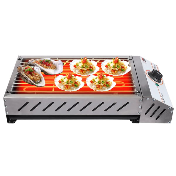 Sähkögrilli BBQ - Malli SC‑JHD9‑T - Suorakulmainen - Ruostumaton Teräs - 2,5 kW - 220 V/50 Hz - Säädettävä Lämpötila 50–300 °C - Johdollinen