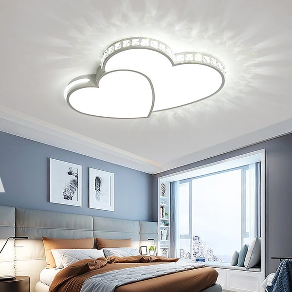 Hjerteformet loftlampe - LED plafondlampe - 21–30 W - Ikke dæmpbar - Overflademonteret - Inkl. LED-lyskilde - 10–15 m² - 90–260 V AC - Hvid