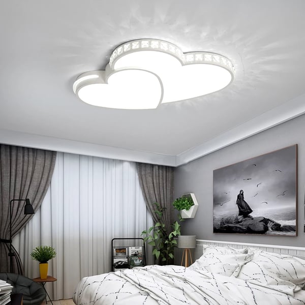 Hjerteformet loftlampe - LED plafondlampe - 21–30 W - Ikke dæmpbar - Overflademonteret - Inkl. LED-lyskilde - 10–15 m² - 90–260 V AC - Hvid