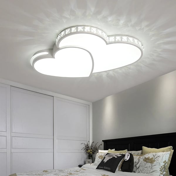Hjerteformet loftlampe - LED plafondlampe - 21–30 W - Ikke dæmpbar - Overflademonteret - Inkl. LED-lyskilde - 10–15 m² - 90–260 V AC - Hvid