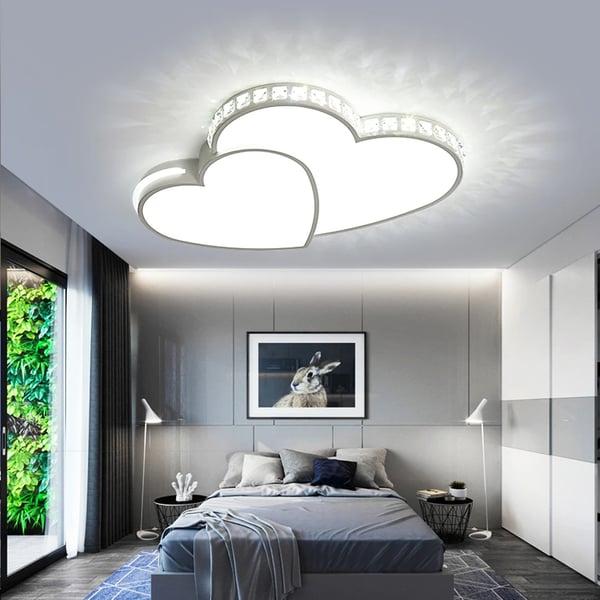 Hjerteformet loftlampe - LED plafondlampe - 21–30 W - Ikke dæmpbar - Overflademonteret - Inkl. LED-lyskilde - 10–15 m² - 90–260 V AC - Hvid