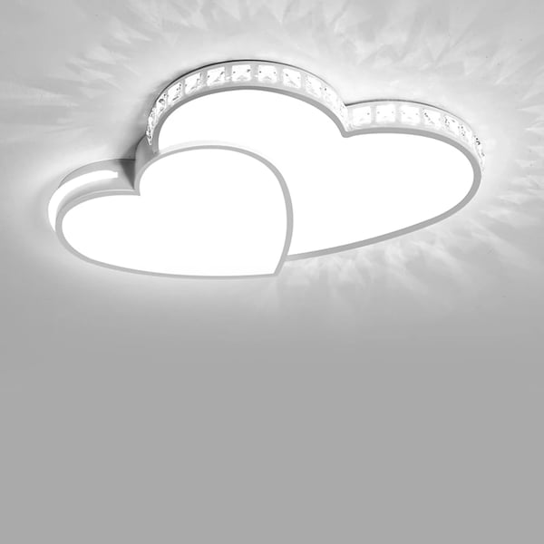 Hjerteformet loftlampe - LED plafondlampe - 21–30 W - Ikke dæmpbar - Overflademonteret - Inkl. LED-lyskilde - 10–15 m² - 90–260 V AC - Hvid