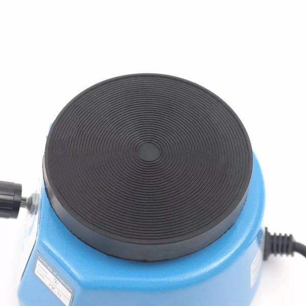 Dental vibrator 4" rund, laboratorie-oscillator, variabel hastighed, 100 W, til gipsblanding og modelstøbning, blå