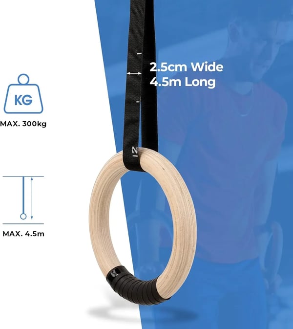 Træringe i naturtræ, til hobby & macramé, 1 par Ø 32 mm, ubehandlede, til vedhæng