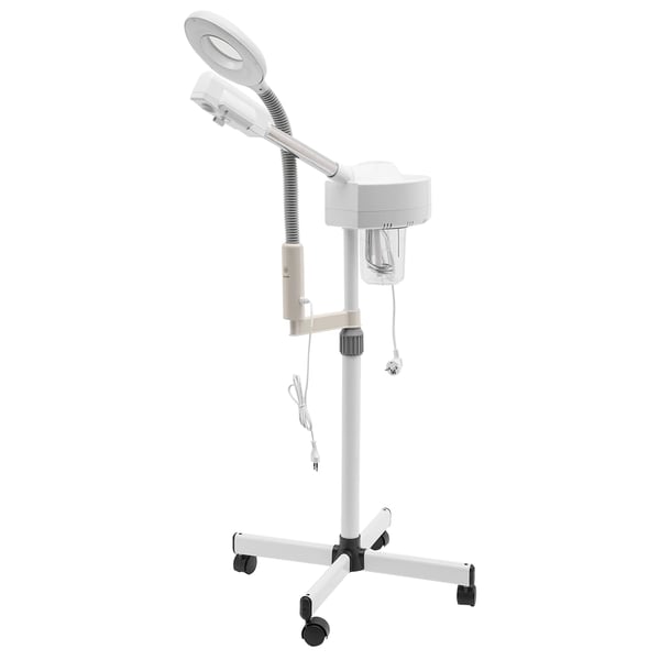 Professionel ansigtsdamper 2-i-1, 5x lupelampe, 800 W, hvid, til skønhedsklinikker & spa