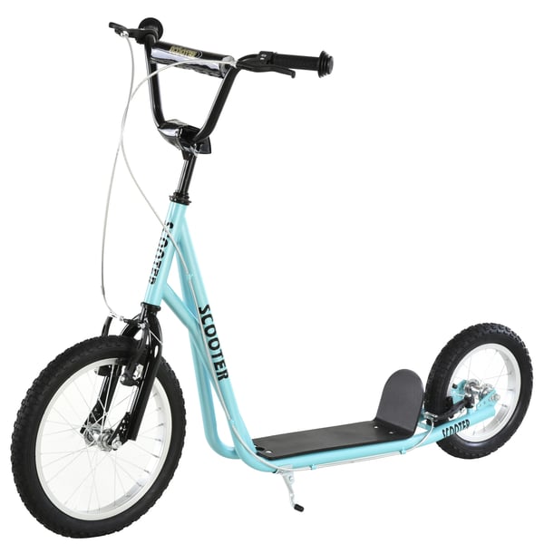 Barnsparkcykel, 5+ år, höjdjusterbart styre, fotbroms, blå