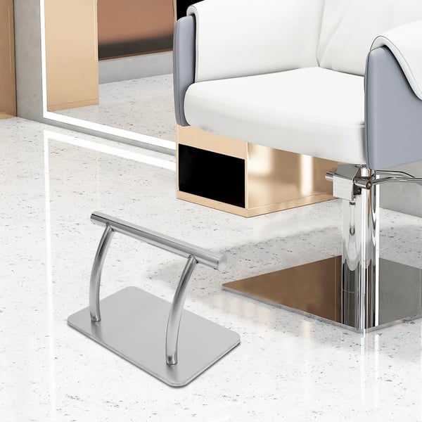 Frisørstol Fodstøtte - Stolmonteret Pedal - Rustfrit Stål - Størrelse 29,5×19×20,5 cm - Til Barbersalon - Sølv