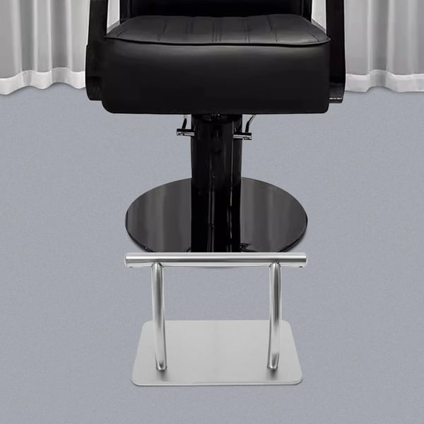 Frisørstol Fodstøtte - Stolmonteret Pedal - Rustfrit Stål - Størrelse 29,5×19×20,5 cm - Til Barbersalon - Sølv