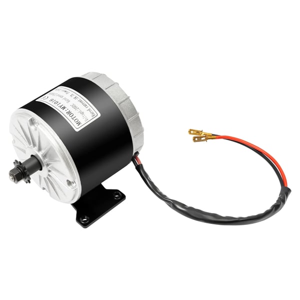 350 W 24 V DC harjallinen moottori, MY1016 kestomagneettimoottori/generaattori, käännettävä 2750 rpm, skootteriin/tuuliturbiiniin, musta