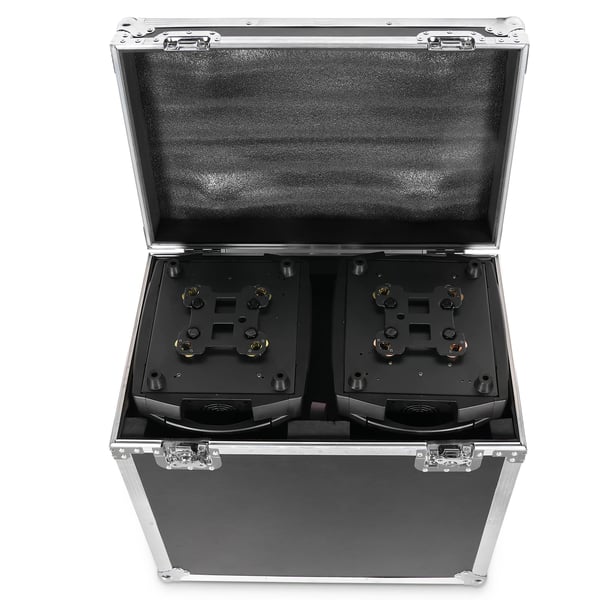 Flightcase kuljetuslaatikko 2×380 W moving headille - Airline Case - Vankka - Pyörät ja kahva - Mitat 66,5×42,5×72,5 cm - Vaaleanharmaa