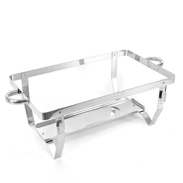 Buffetvarmer Chafing Dish - Rektangulær Madvarmer - 3 Sektioner 3×3 L (9 L) - Rustfrit Stål - Til Catering & Buffet