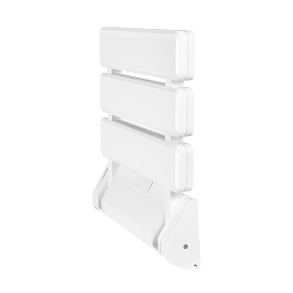 Foldbart Brusersæde - Vægmonteret - Maks Belastning 130 kg - Ergonomisk - Pladsbesparende - Uden Ben - Hvid