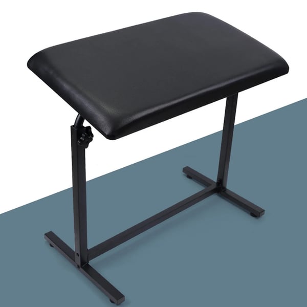Tatoveringsarmstøtte - Stativ - Stor blød pude 73×40×5,5 cm - 340° roterbar - Justerbar højde 67–100 cm - Bæreevne 80 kg - Jern/PVC - Sort