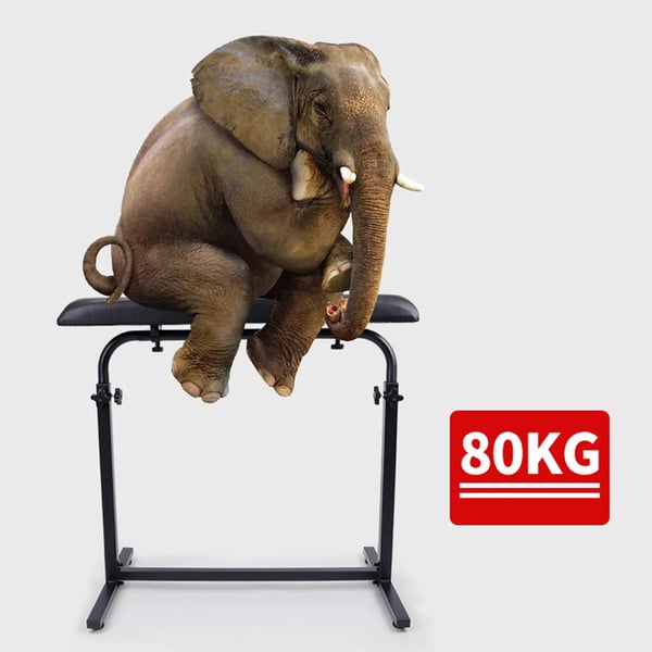 Tatoveringsarmstøtte - Stativ - Stor blød pude 73×40×5,5 cm - 340° roterbar - Justerbar højde 67–100 cm - Bæreevne 80 kg - Jern/PVC - Sort