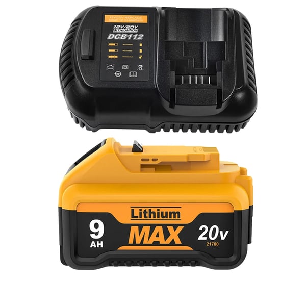 Til DeWalt 20V, erstatningsbatteri DCB200, 9000 mAh 21700 Li-ion, kompatibel med DCB182/DCB180/DCB181, blå