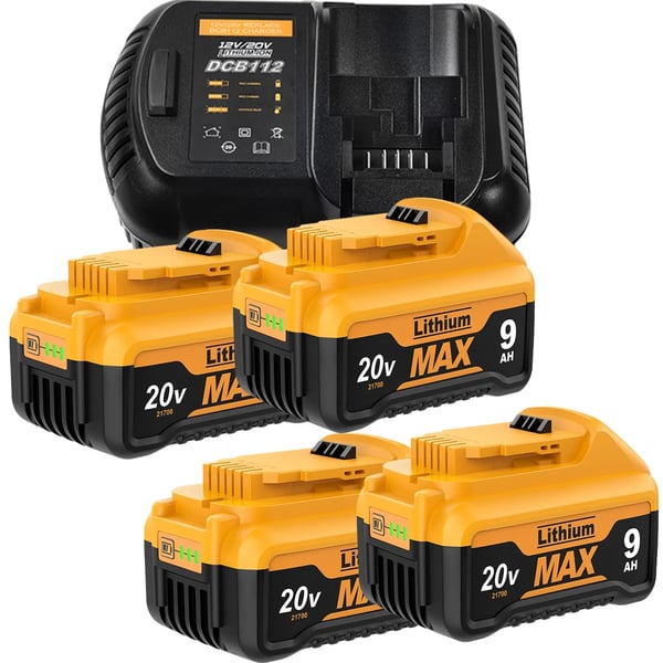 För DeWalt 20V, verktygsbatteri DCB200, 9000 mAh 21700 litiumjon, brun, uppladdningsbart, kompatibel med DCB182/DCB180/DCB181