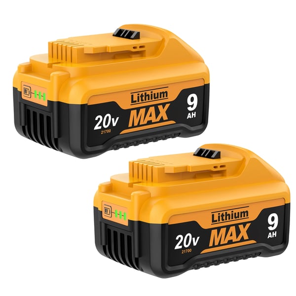 DeWalt 20V vaihtoakku DCB200, 9000 mAh 21700 Li-ion, musta, yhteensopiva DCB182 DCB180 DCB181