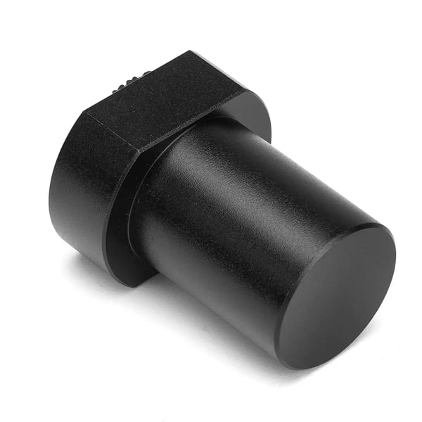 Penkkitappi/Bench Dog Puristin - Halkaisija 20 mm - Pikakiinnitys - Pöydän pysäytin/Rajoituspala - Liukuestetyyny - Koko 28×35 mm - Vihreä/Violetti