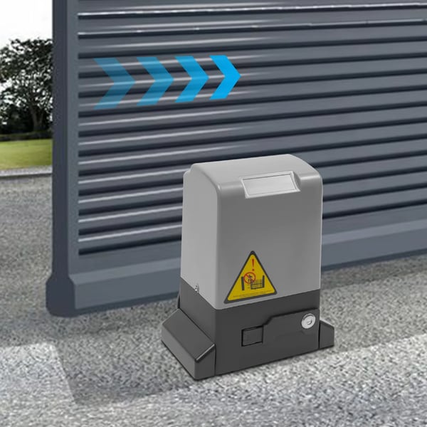Automatisk skydeportsåbner, skydeportdrev 370 W 220 V, vandtæt til udendørs brug, sikkerhedssæt, sort