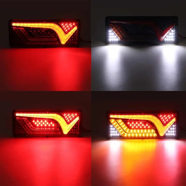 LED Bremselygter - 24 V - 2 Stk - Til Lastbil, Trailer, Bus, Autocamper, Campingvogn, Traktor, Bil
