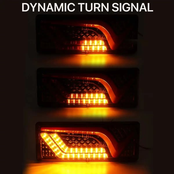 LED Bremselygter - 24 V - 2 Stk - Til Lastbil, Trailer, Bus, Autocamper, Campingvogn, Traktor, Bil