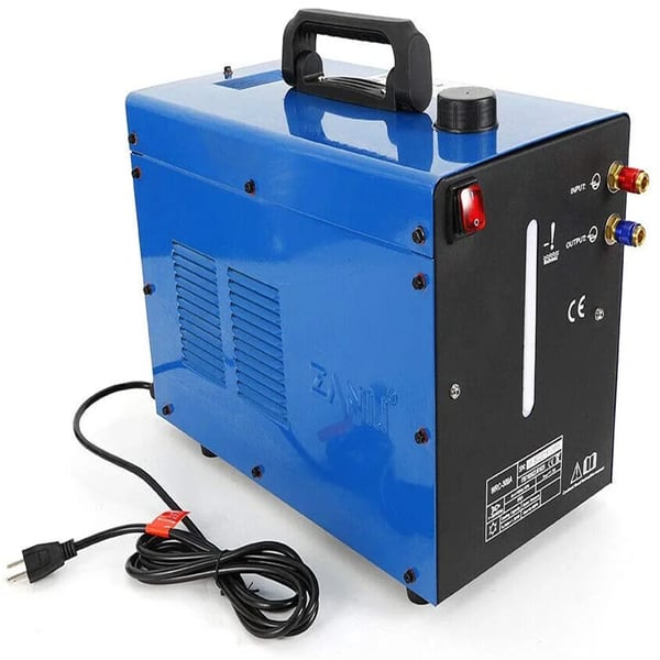 Vandkøler til TIG-svejser - Industriel svejsekøler - 10 l beholder - 220 V 50 Hz - Pumpe 370 W - Køleeffekt 1,5 kW (1 l/min) - Bærbar - Rød