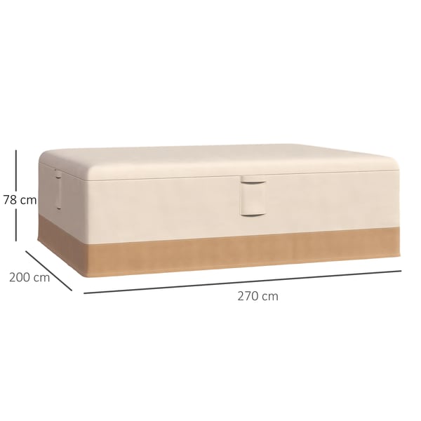 Möbelskydd utomhus - Överdrag för soffa & bord - 270×200×78 cm - 100% Polyester - Rektangulär - Vit