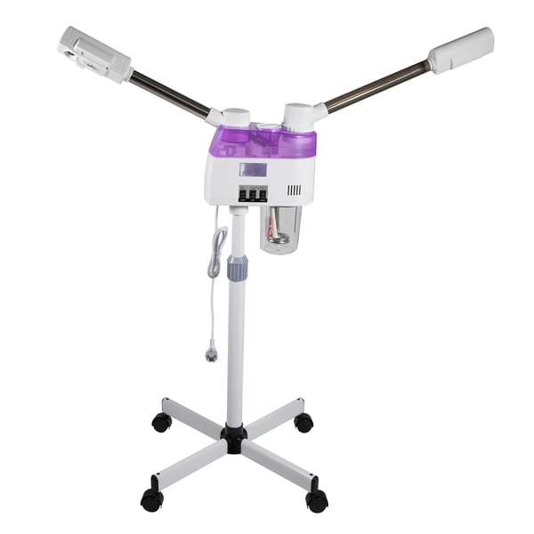 Ansigtsdamper - Varm/Kold - 360° Roterbar Dyse - PTC-opvarmning - Anti-skoldning - Genopladeligt Batteri - Dobbelt Rør - Elfenbensfarvet