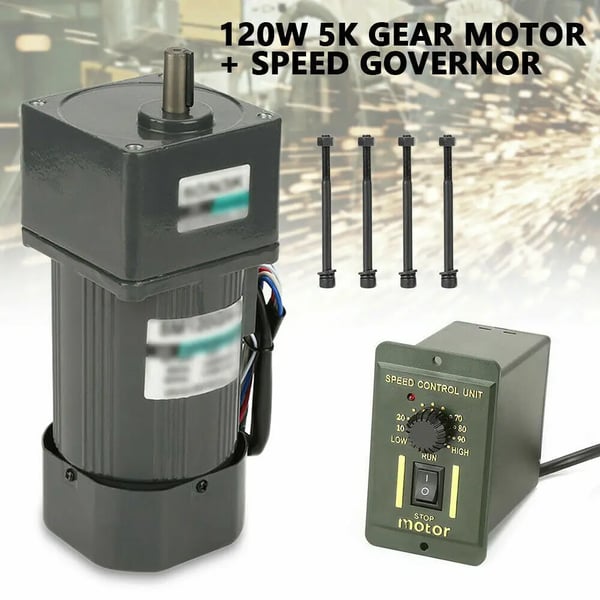 Gearmotor - 120 W AC 220 V - 1350 omdr./min - Hastighedsregulator - CE - Belastning ≤3,5 kg