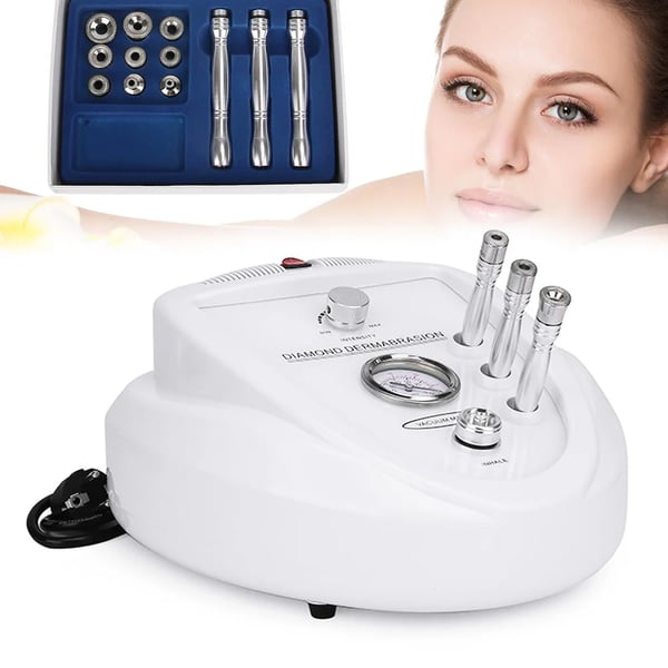 3-huls massageapparat, mikrodermabrasion ansigtsapparat, hudfornyelse & opstramning, anti-rynker, hvid