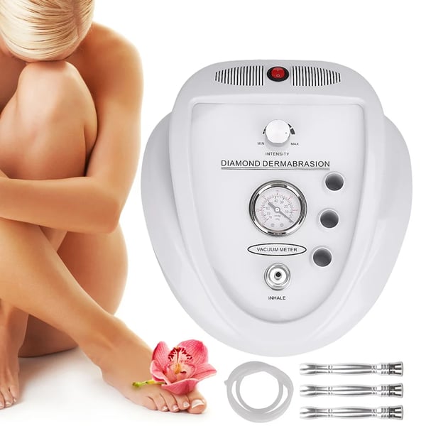 3-huls massageapparat, mikrodermabrasion ansigtsapparat, hudfornyelse & opstramning, anti-rynker, hvid
