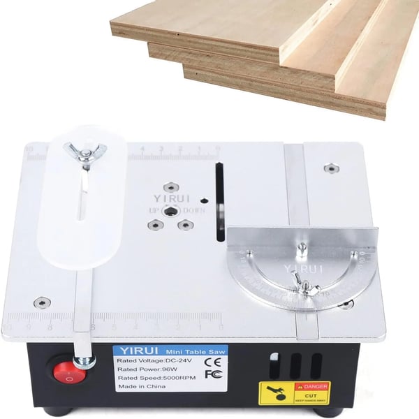 Multifunktionel mini-bordsav, elektrisk skrivebordsmodel, 5000 o/min, til PCB/akryl/finer, sort
