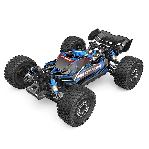 RC terrængbil - 16207 1:16 - Børsteløs 2445 4-polet motor - 2,4 GHz fjernstyring - 2 batterier - Rækkevidde 60–80 m - RTR - Hvid