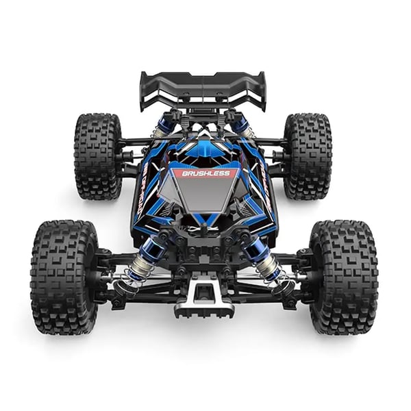 RC terrængbil - 16207 1:16 - Børsteløs 2445 4-polet motor - 2,4 GHz fjernstyring - 2 batterier - Rækkevidde 60–80 m - RTR - Hvid