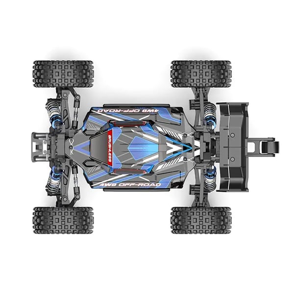 RC terrængbil - 16207 1:16 - Børsteløs 2445 4-polet motor - 2,4 GHz fjernstyring - 2 batterier - Rækkevidde 60–80 m - RTR - Hvid