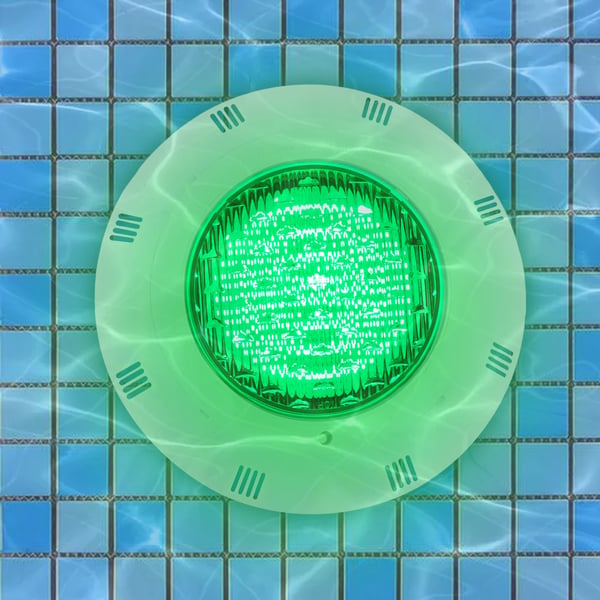 LED poollampe - Undervandslampe - 12 V AC - 10 W - 360 LED - 3600 lm - IP68 - 29,5 x 7 cm - Hvid