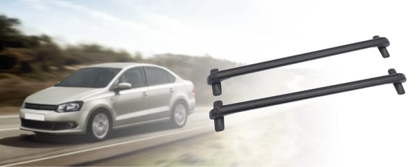 Bil tagbøjler 2 stk - Tværstænger - Låsbare - 1 m aluminium - Maks 45 kg - Universal til 4-/5-dørs biler - Sort