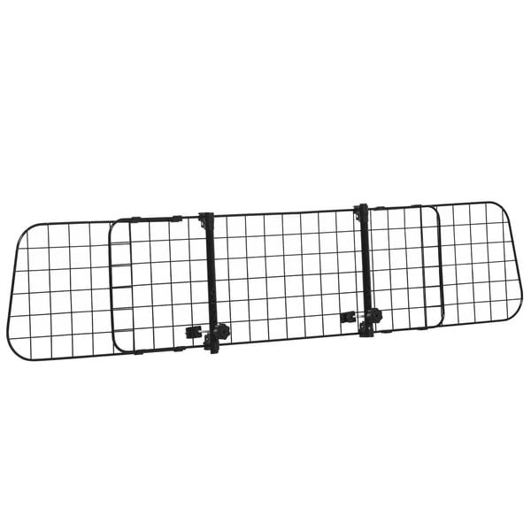 Hundgaller för bil - Säkerhetsgaller - Universell - Justerbart - Metall och plast - 152×30 cm - Svart