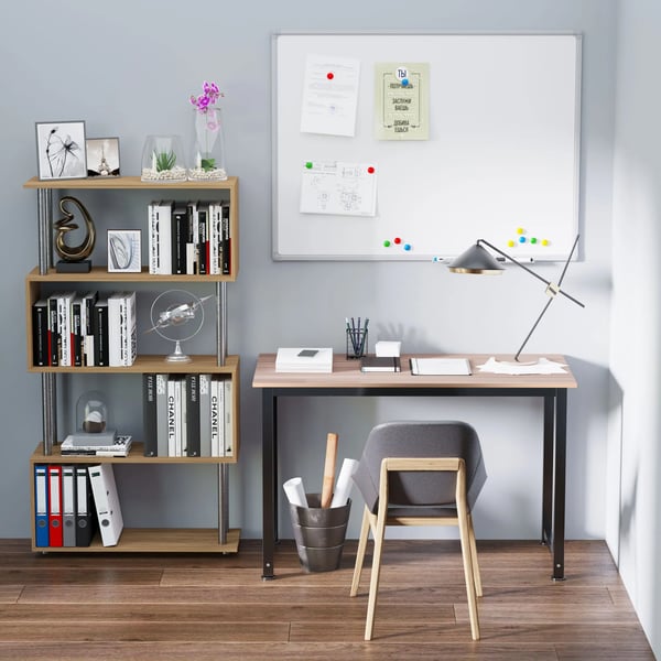 Skrivbord - Datorbord - Mått 120×60×76 cm - Rektangulärt - Justerbara fötter - Maxbelastning 100 kg - Montering krävs - Svart