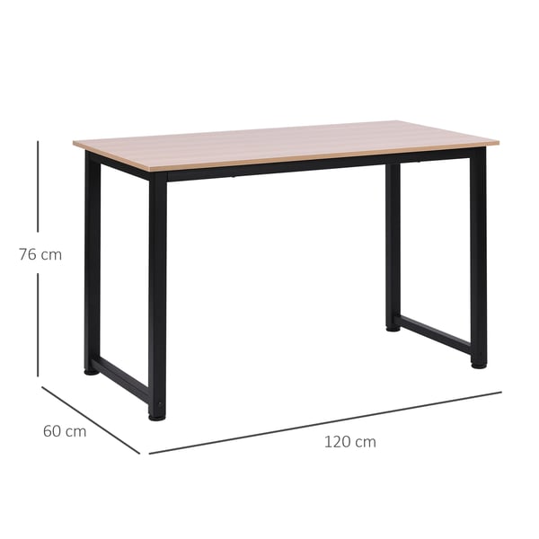 Skrivbord - Datorbord - Mått 120×60×76 cm - Rektangulärt - Justerbara fötter - Maxbelastning 100 kg - Montering krävs - Svart
