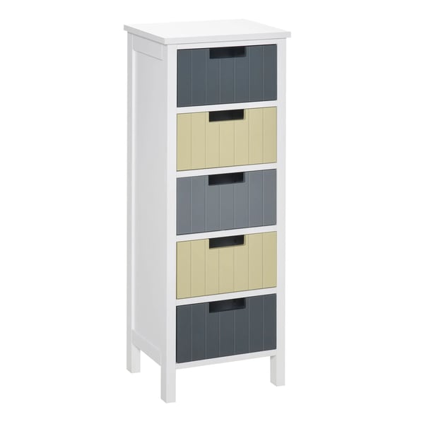 Byrå med 5 lådor - Nattduksbord - MDF - Modern marockansk stil - XXL - För sovrum/vardagsrum/badrum - Multifärgad