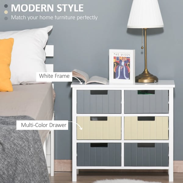 Byrå med 5 lådor - Nattduksbord - MDF - Modern marockansk stil - XXL - För sovrum/vardagsrum/badrum - Multifärgad