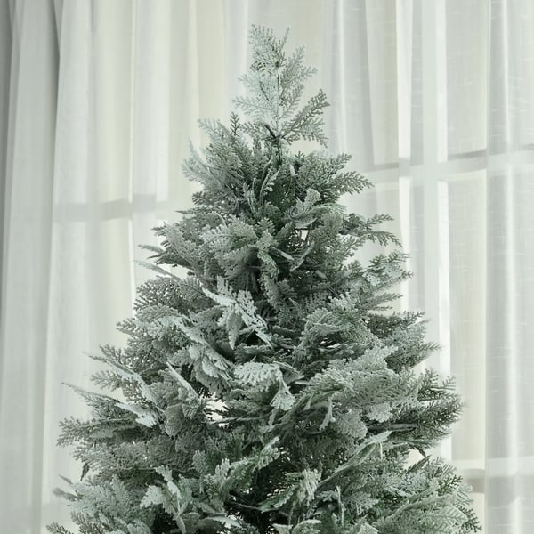 Julgran - Konstgjord - 180 cm - 300 varmvita LED-ljus - Förbelyst - Grön