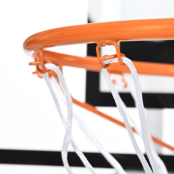 Basketbolltavla med korg - Väggmonterad - 113×61×73 cm - För barn och vuxna - Svart