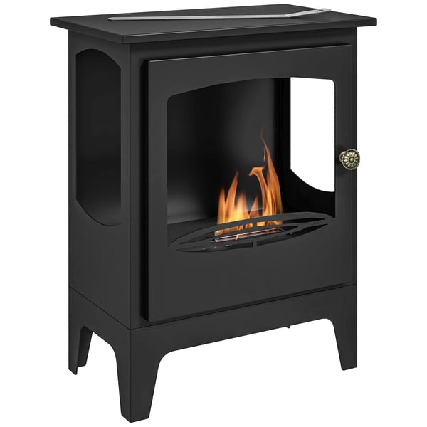 Etanolkamin - 7000 BTU - 1,2 L Tank - 39×26×54 cm - Svart