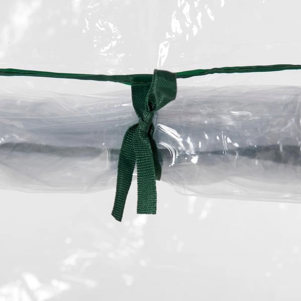 Växthus - Trädgårdsväxthus - Storlek 100x50x150 cm - Metallram - Rullgardinsdörr i stål - Vattentätt - Transparent