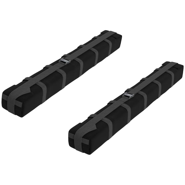 Bil Takräcke - Mjuka Takbågar - 2-pack - Max 75 kg - 85×10×8 cm - 600D Oxford & EPE - Svart