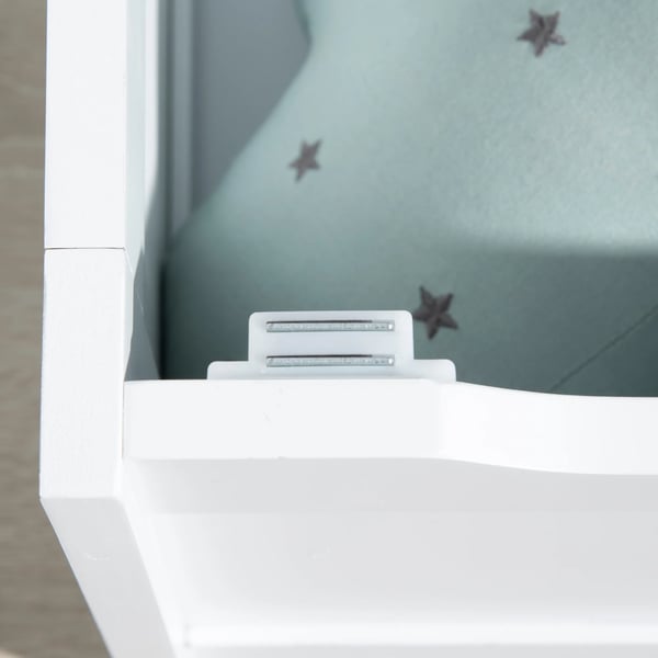Leksakskista för barn - 2‑i‑1 förvaring - Med lock - 60x30x50 cm - MDF & furu - Monteras - Från 18 månader