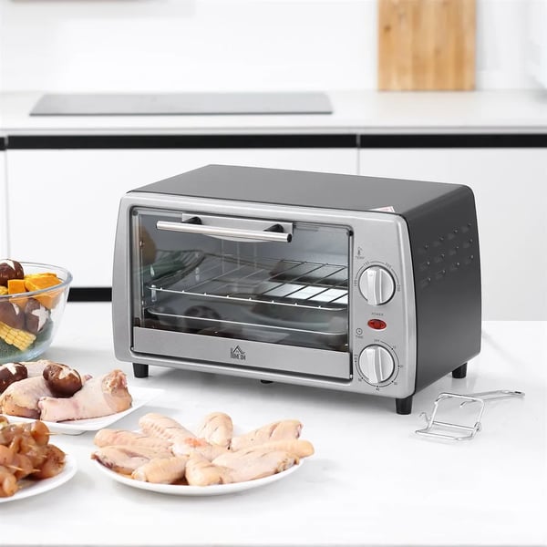 Elektrisk Miniugn - Bordsugn - Kapacitet Under 10 L - 750 W - Upp Till 230 °C - 36,5 × 26 × 22 cm - Nätström (AC) - Silver